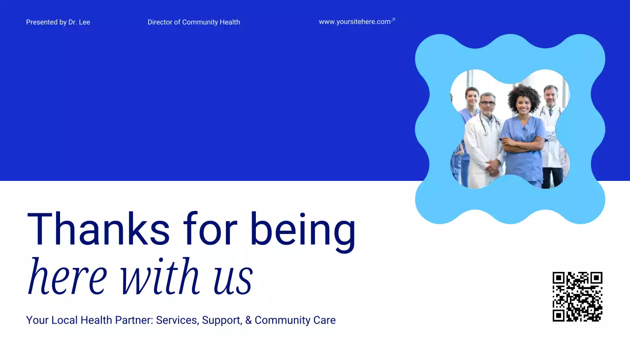 Blue Modern Healthcare Announcement Presentation