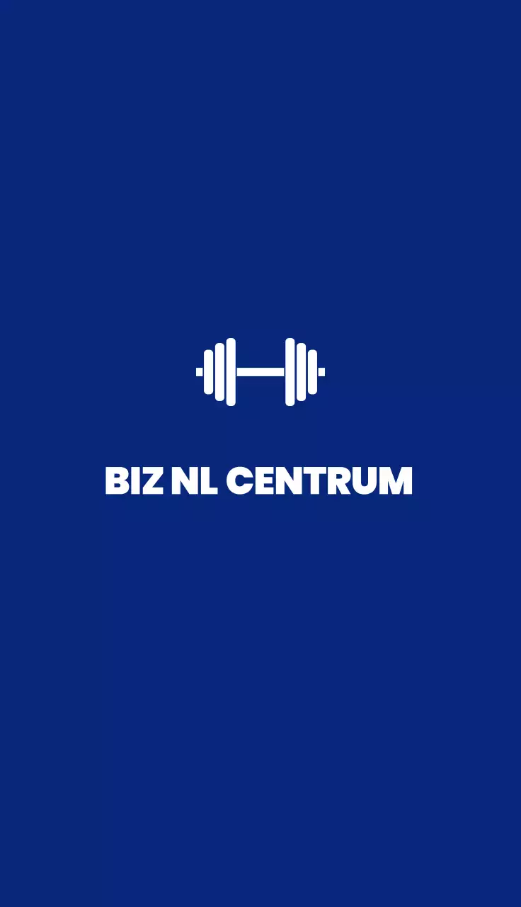 Blauw Modern Fitness-logo
