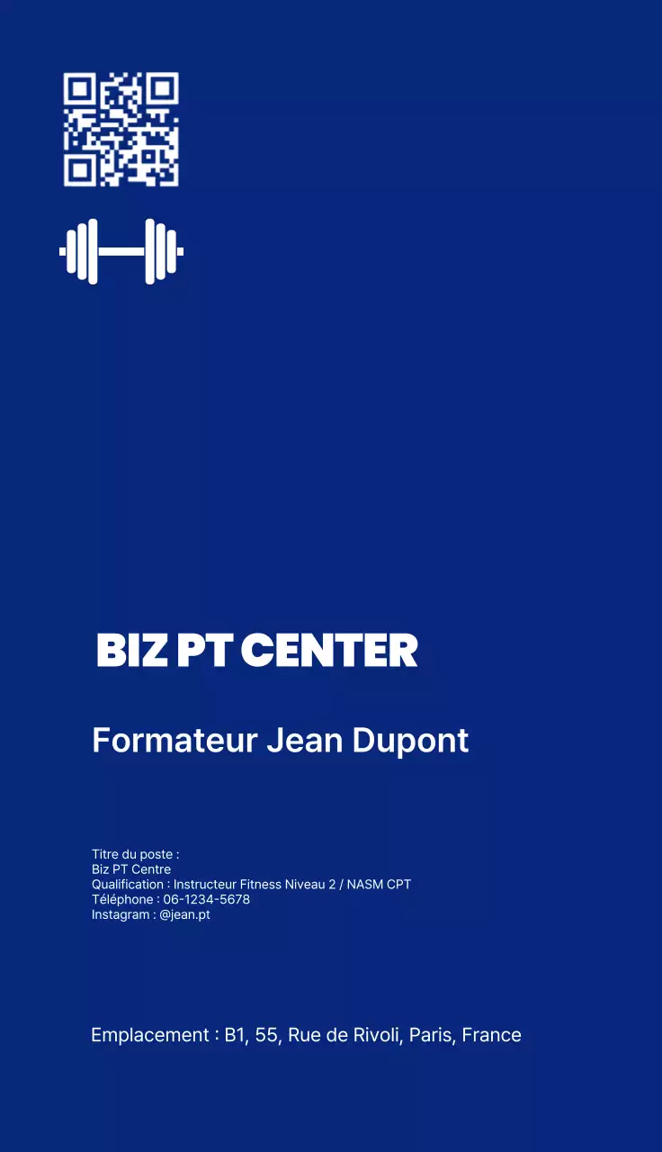 Logo de fitness moderne bleu