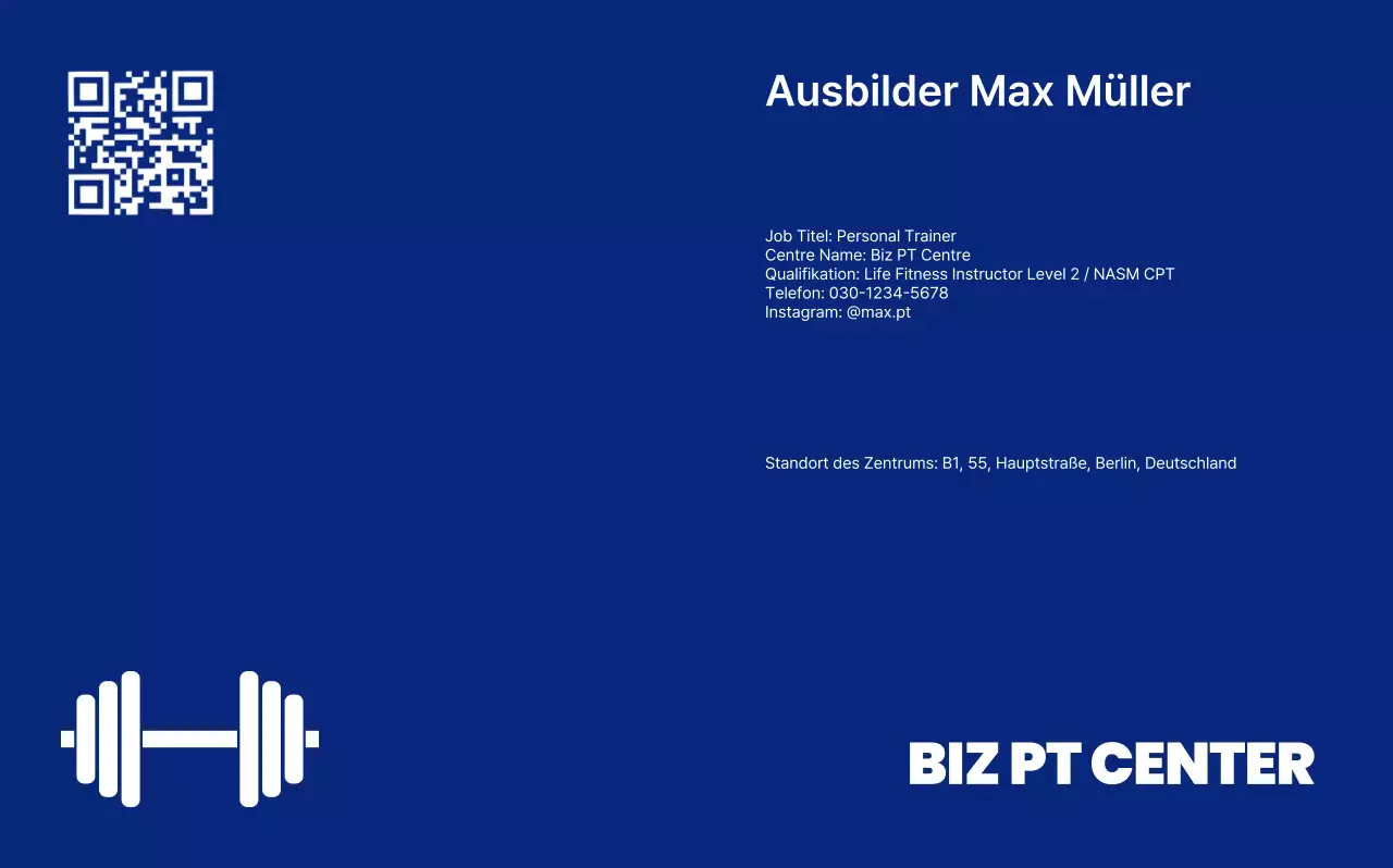 Blaues modernes Fitness-Logo