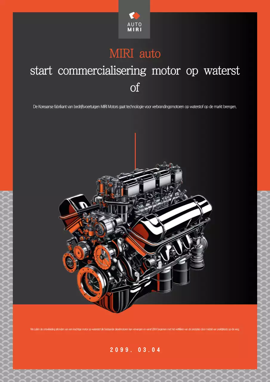 Oranje moderne auto-advertentie