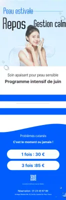 Publicité pour les soins de la peau Blue Clean