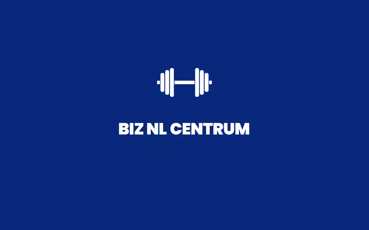 Blauw Modern Fitness-logo