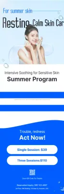 Anúncio de cuidados com a pele Blue Clean