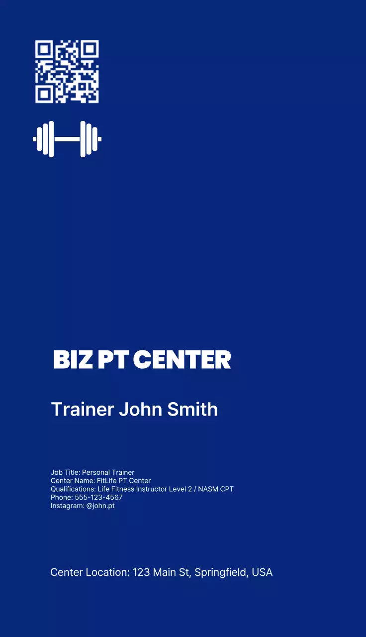 Logo Kebugaran Modern Biru