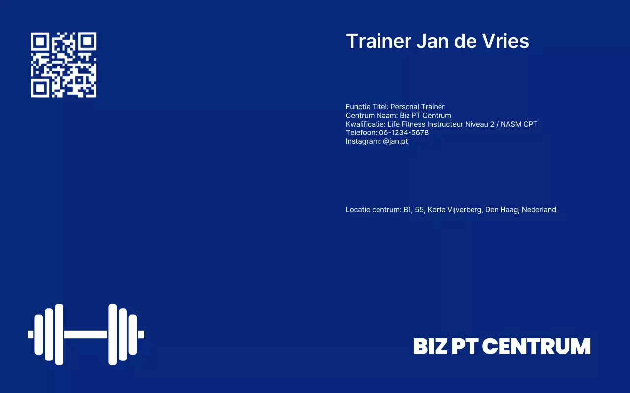 Blauw Modern Fitness-logo