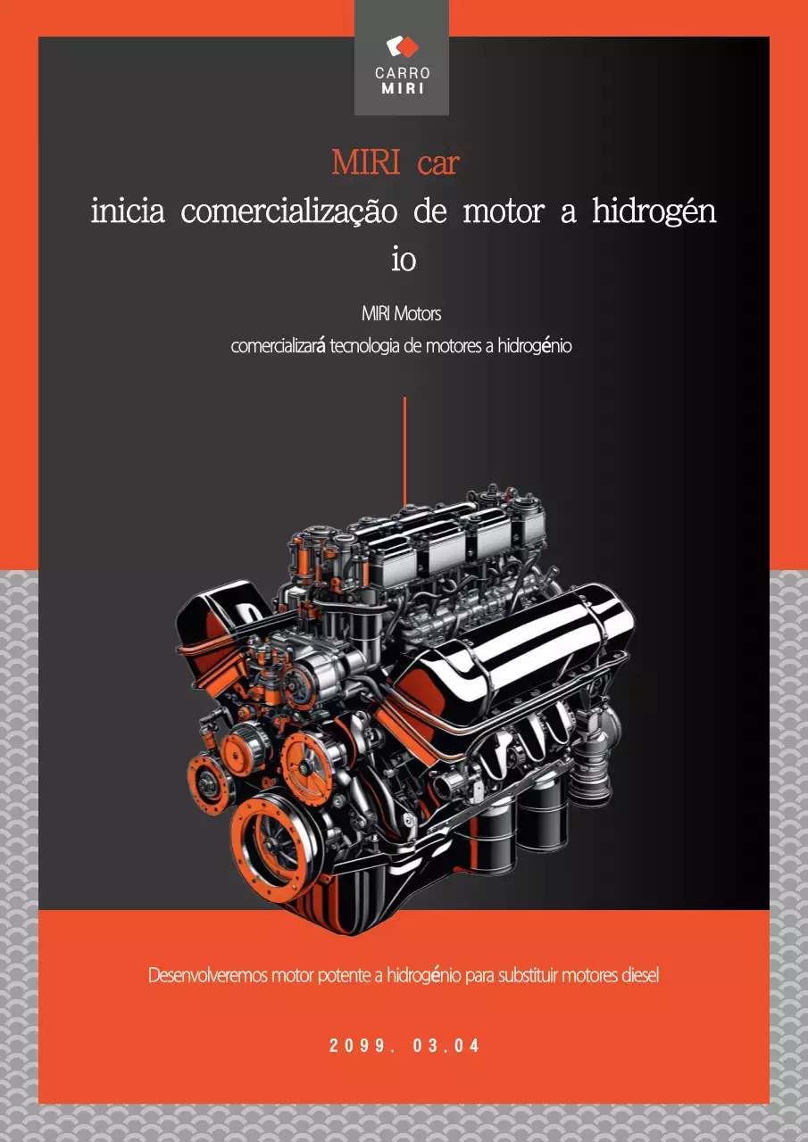 Anúncio de carro moderno laranja