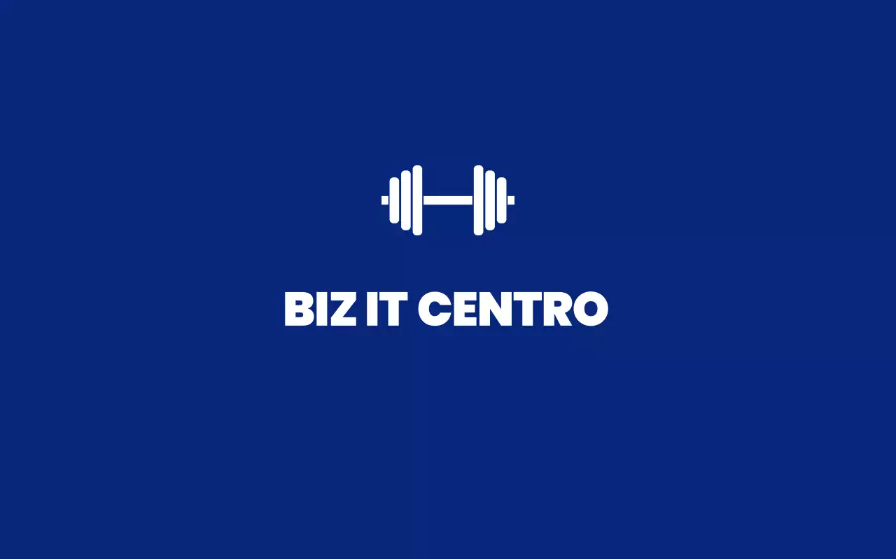 Logo moderno del fitness blu