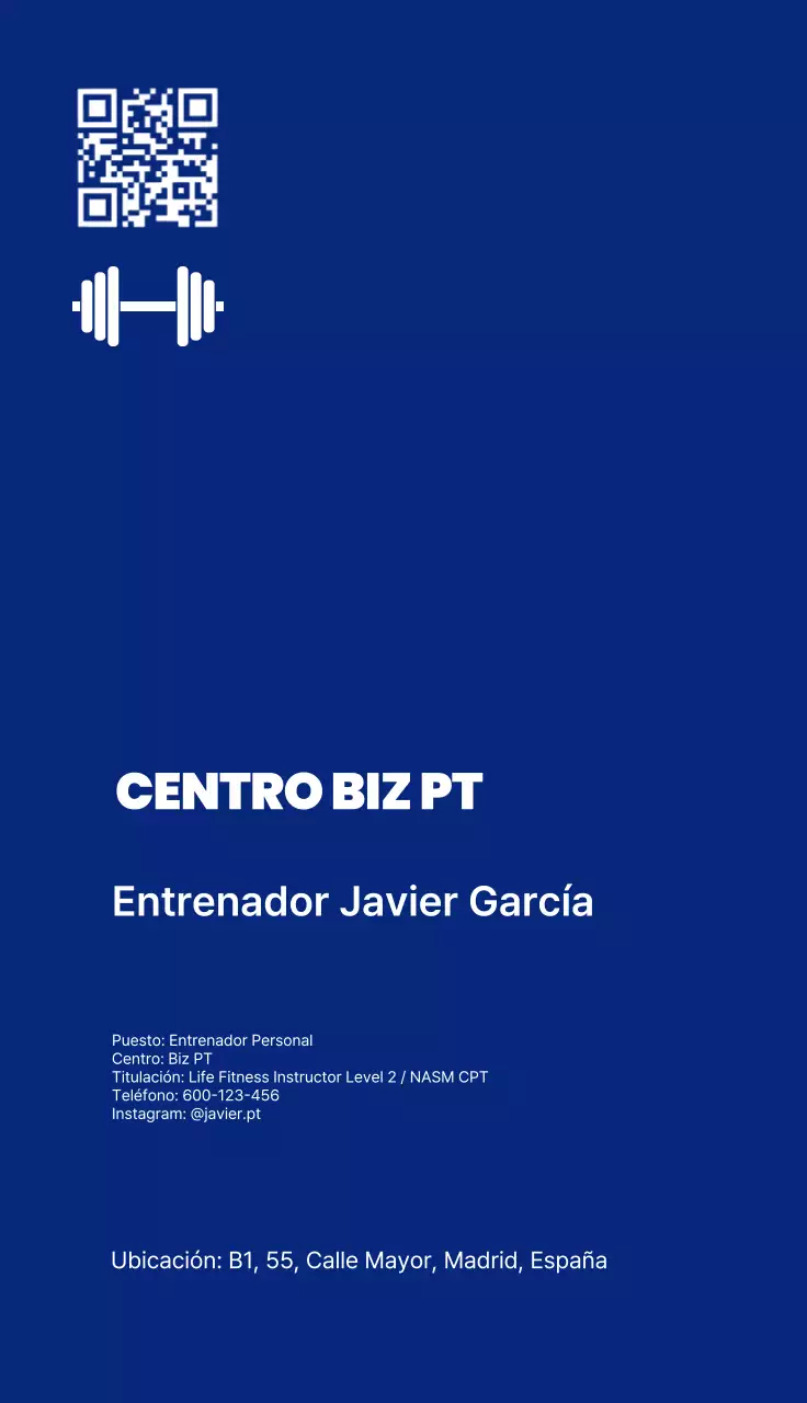 Logotipo de fitness moderno azul