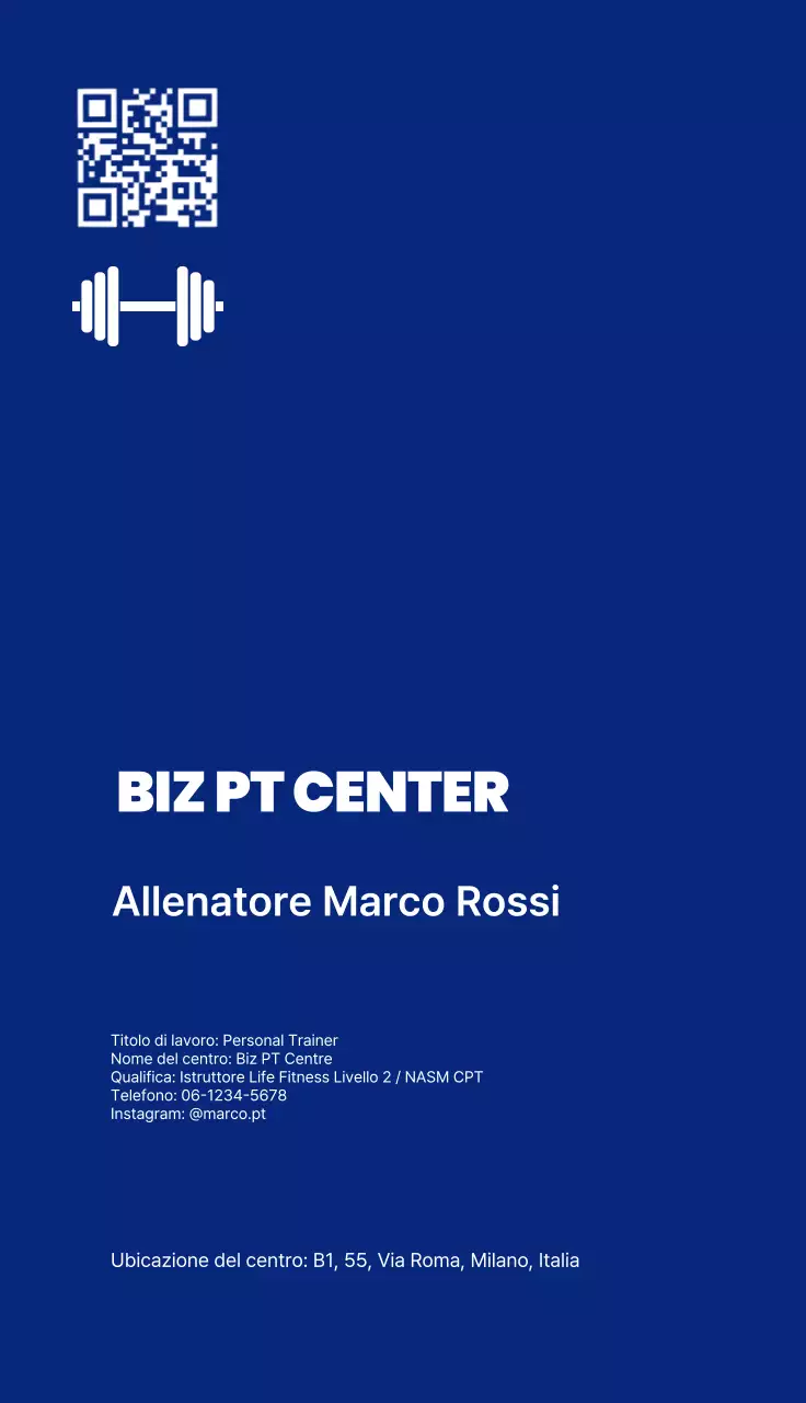 Logo moderno del fitness blu