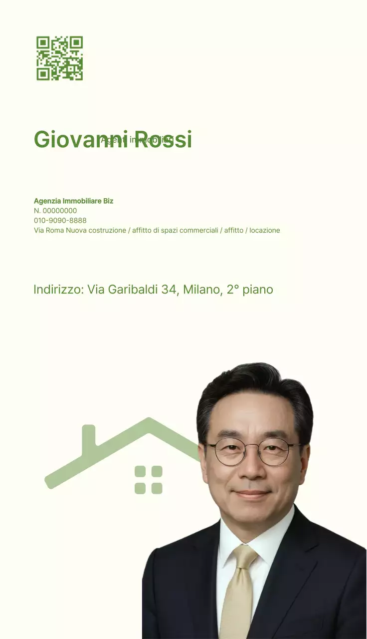 Pubblicità immobiliare semplice e verde