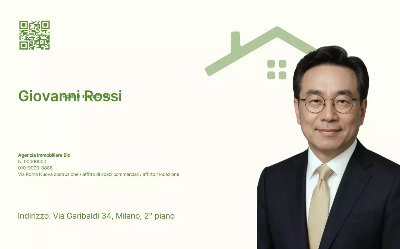 Pubblicità immobiliare semplice e verde