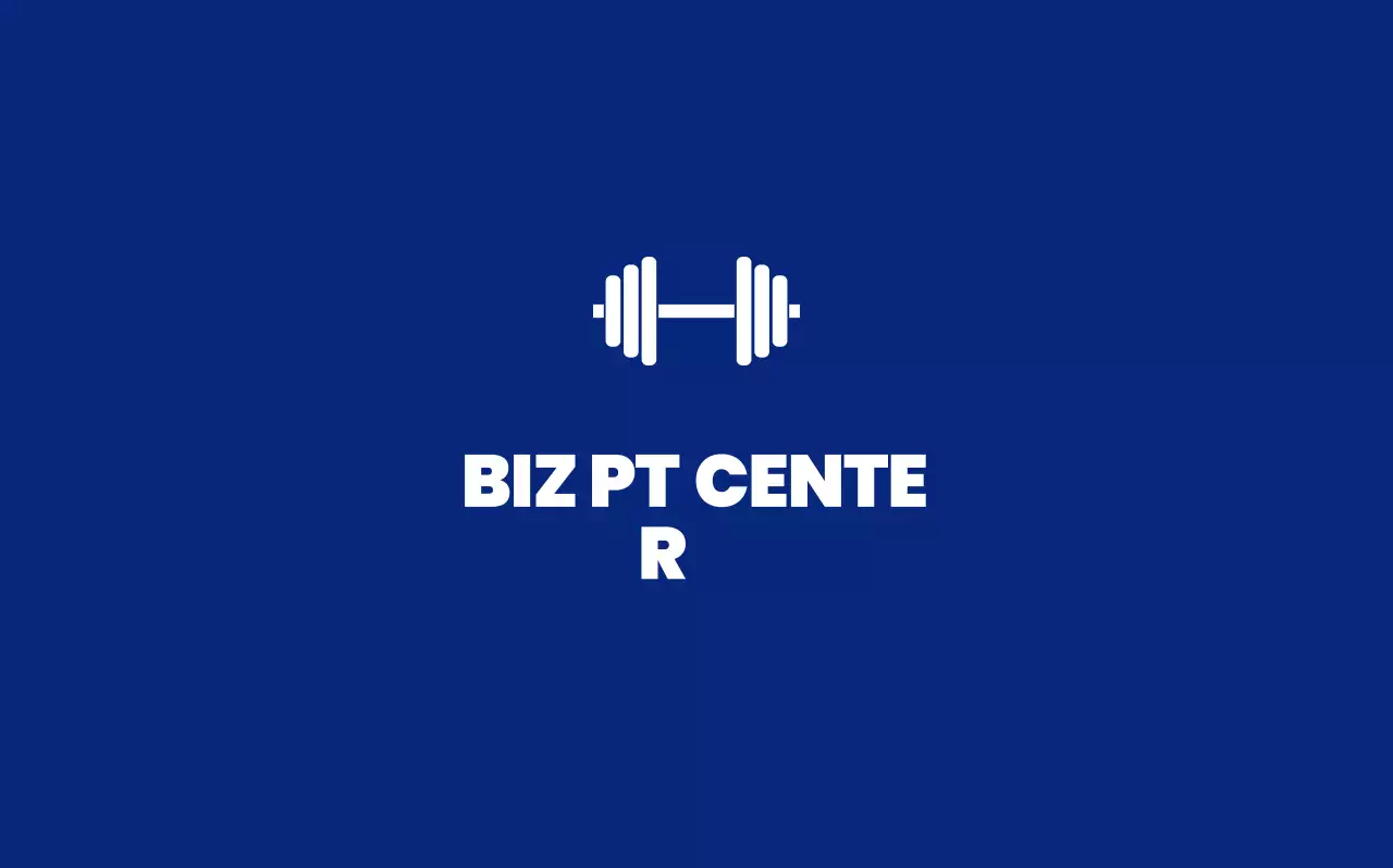 Logotipo moderno de fitness azul