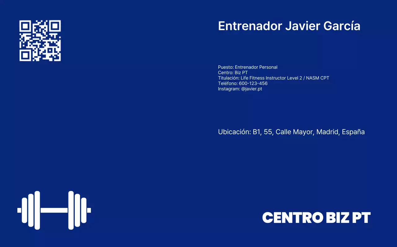 Logotipo de fitness moderno azul