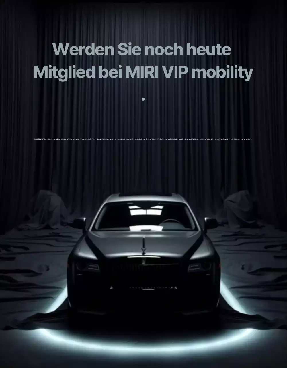 Anzeige für den Black Luxury Mobility Service