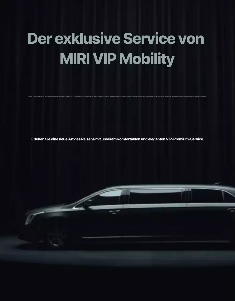 Anzeige für den Black Luxury Mobility Service