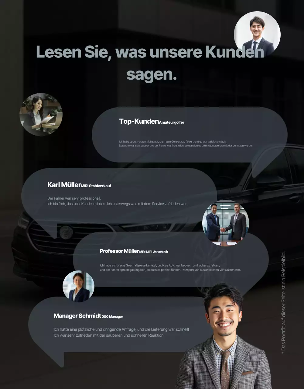 Anzeige für den Black Luxury Mobility Service