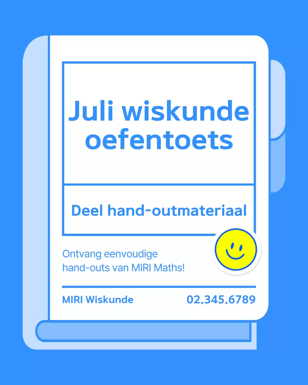 Promotie van eenvoudig oefenexamenmateriaal van Blue