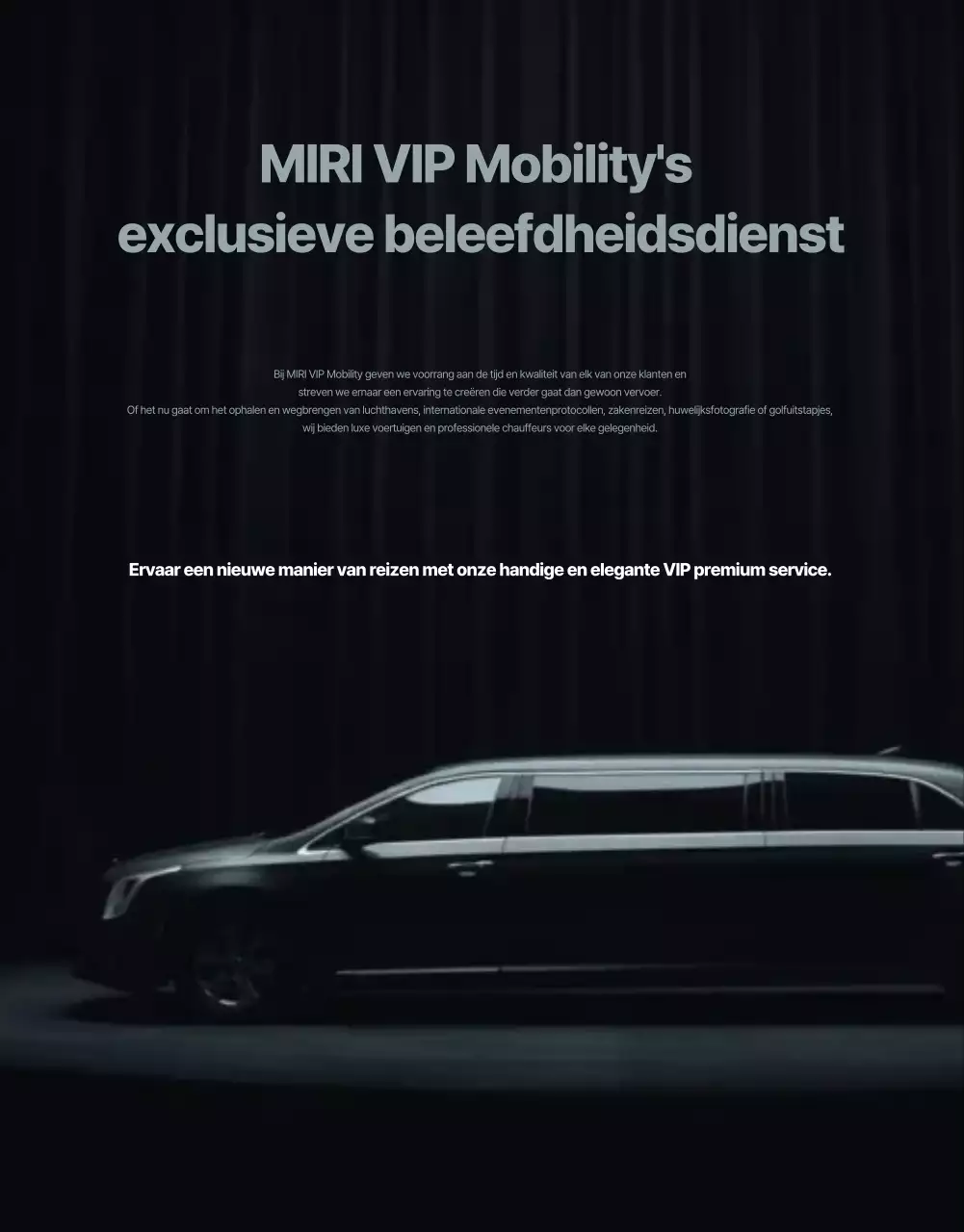 Advertentie voor Black Luxury Mobility Service