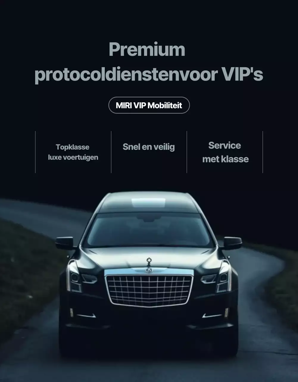 Advertentie voor Black Luxury Mobility Service