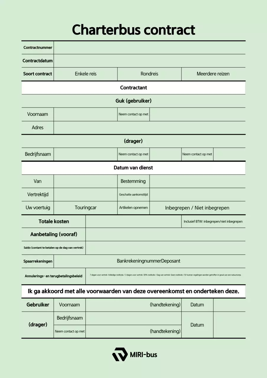 Mint Basis Contractbeschrijving