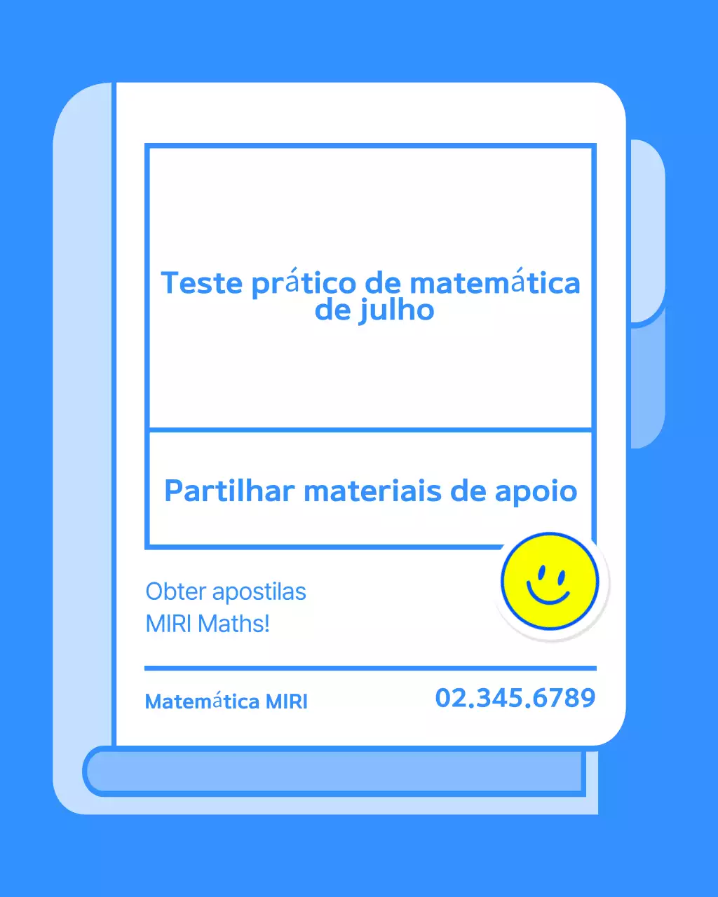 Promoção de material simples para simulados da Blue