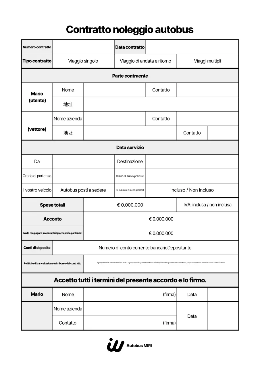 Descrizione del Contratto Base Nero