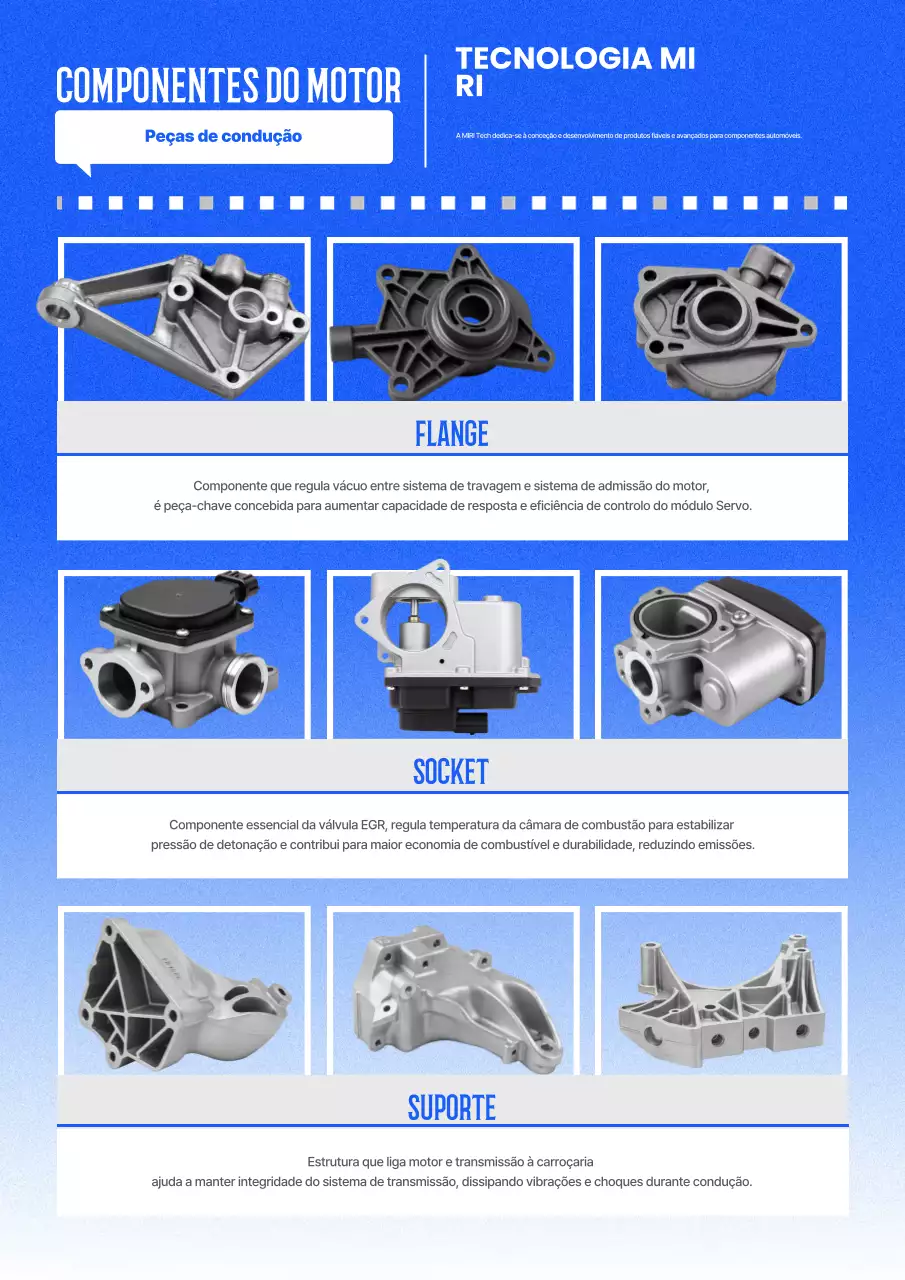 Manual de peças automotivas modernas azuis