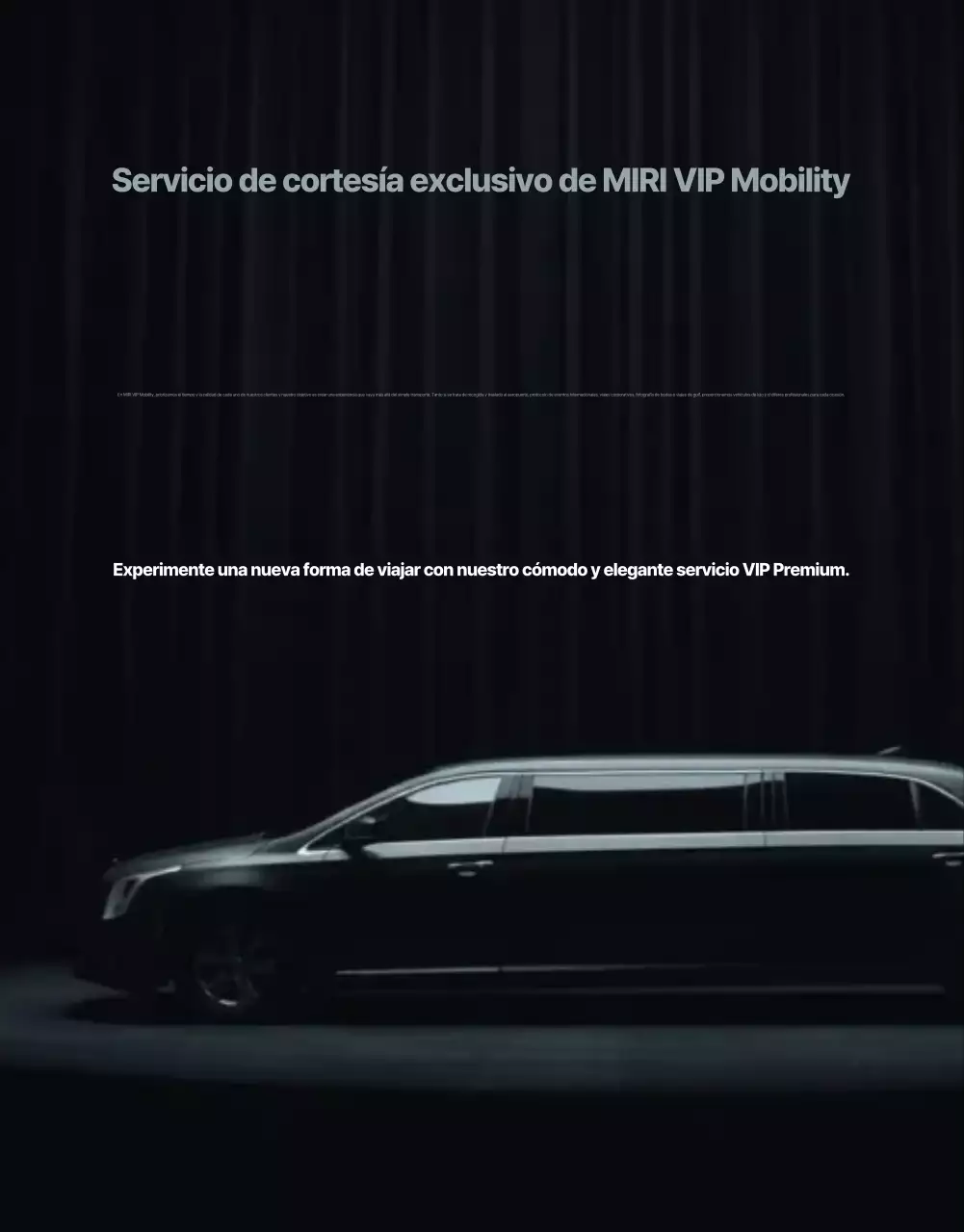Anuncio del servicio de movilidad de lujo negro