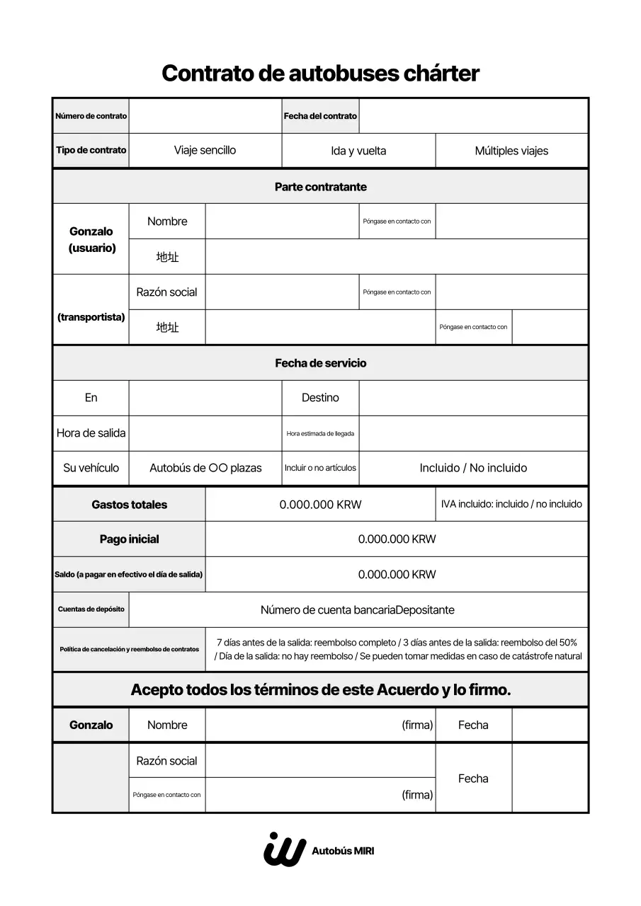 Descripción del Contrato Básico Negro