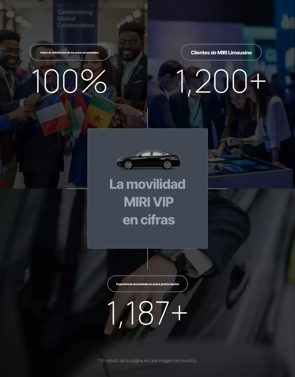 Anuncio del servicio de movilidad de lujo negro