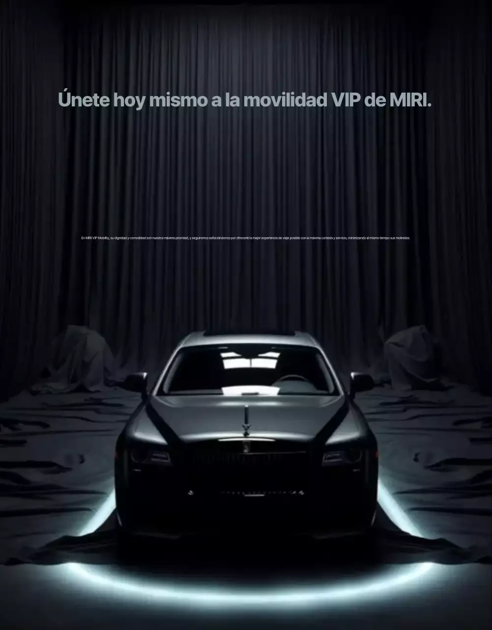 Anuncio del servicio de movilidad de lujo negro