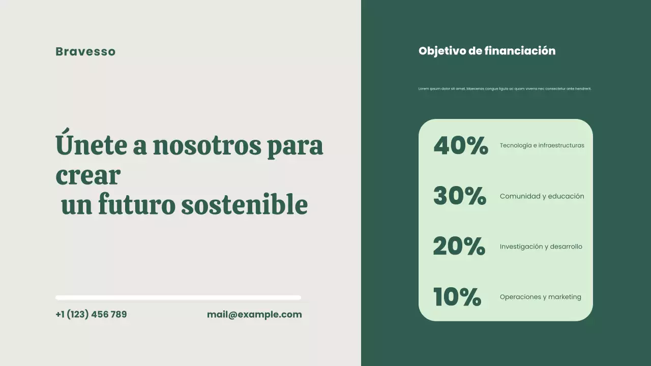 Presentación de Pitch Deck para startups ecológicas