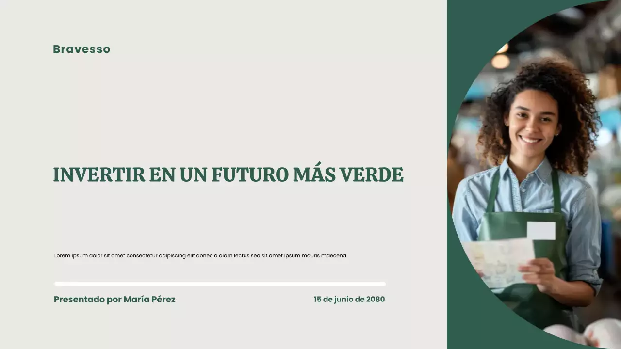 Presentación de Pitch Deck para startups ecológicas