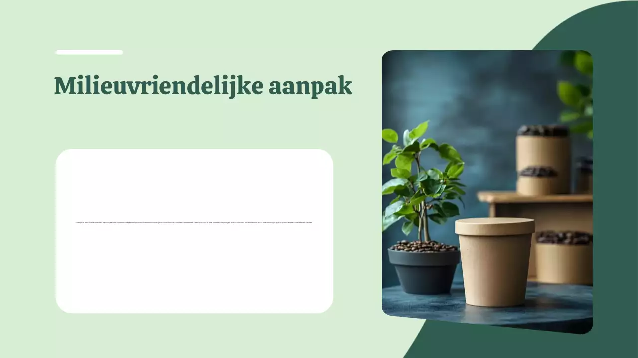 Pitch Deck voor milieuvriendelijke startups Presentatie