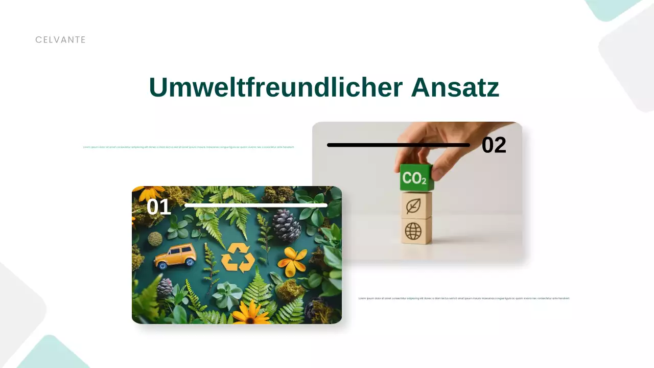 Präsentation zur Förderung der grünen modernen Nachhaltigkeit