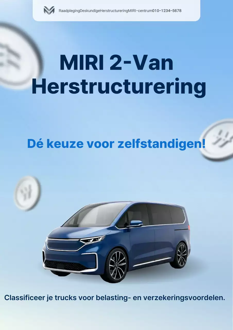 Reclame voor een moderne auto in hemelsblauw