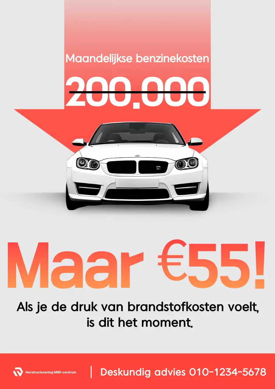 rode moderne auto reclame