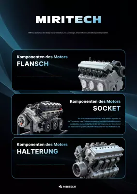 Schwarze moderne Autoteile-Werbung