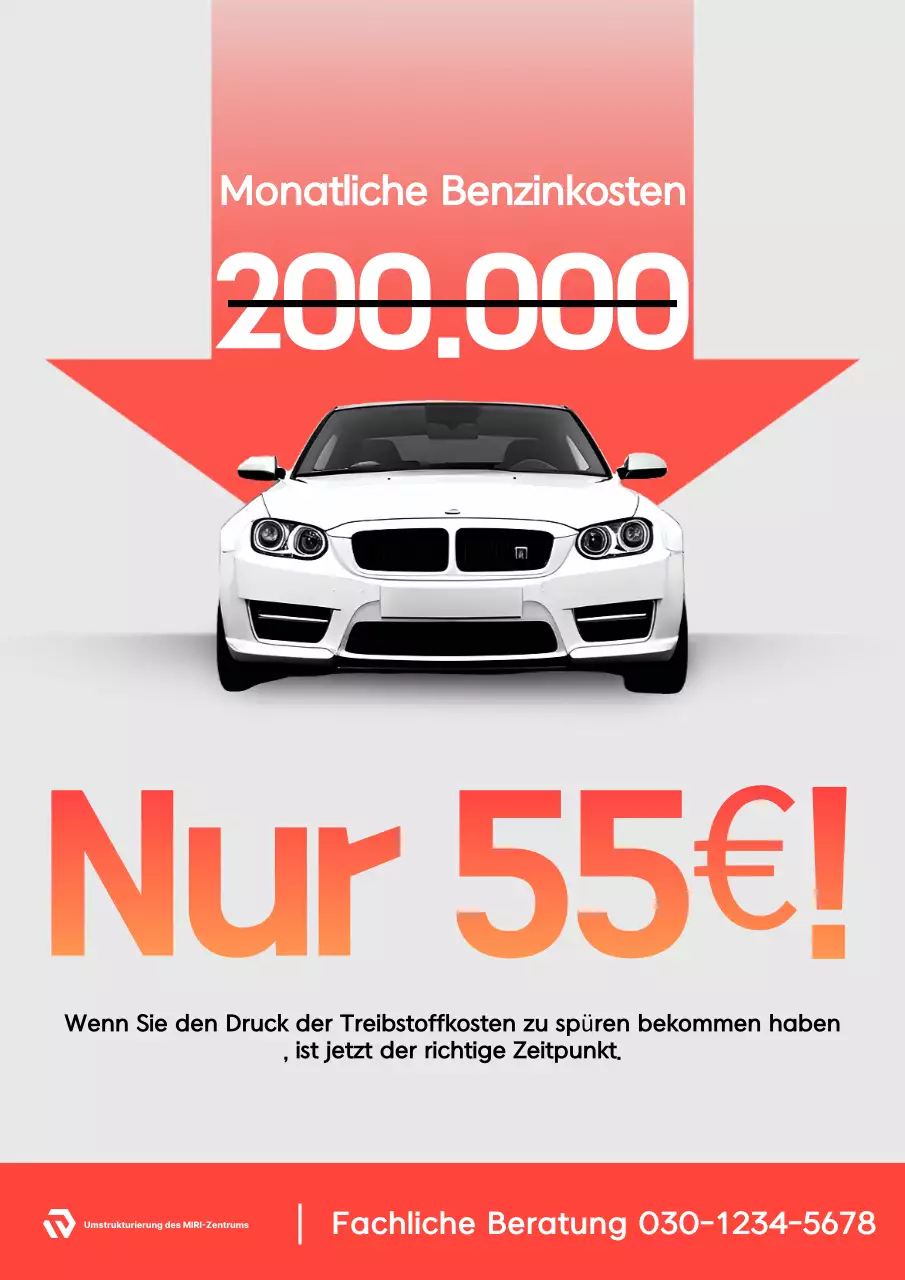 rote moderne Autowerbung