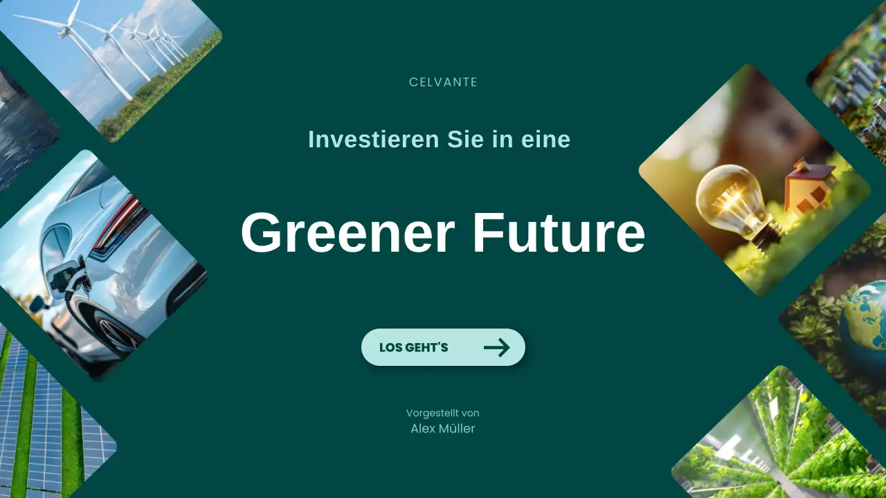 Präsentation zur Förderung der grünen modernen Nachhaltigkeit