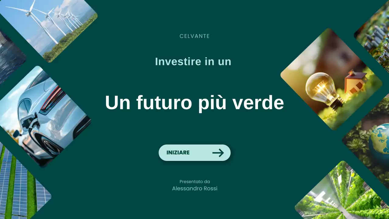 Presentazione sulla promozione della sostenibilità moderna e verde