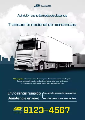 Publicidad de logística moderna negra