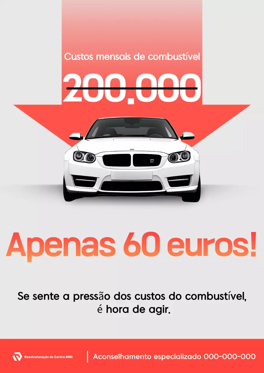 propaganda de carro vermelho moderno