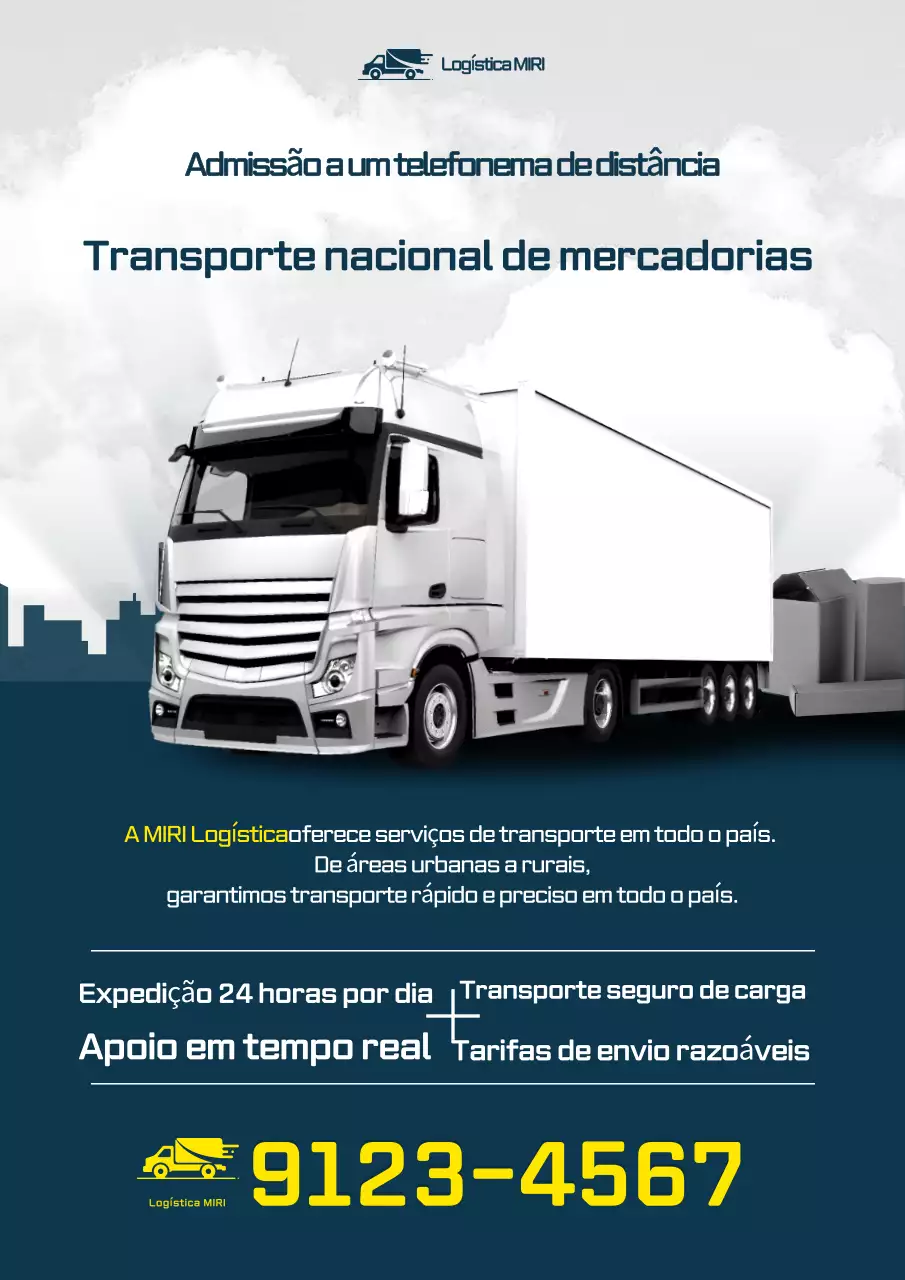 Anúncio de Logística Moderna Preta