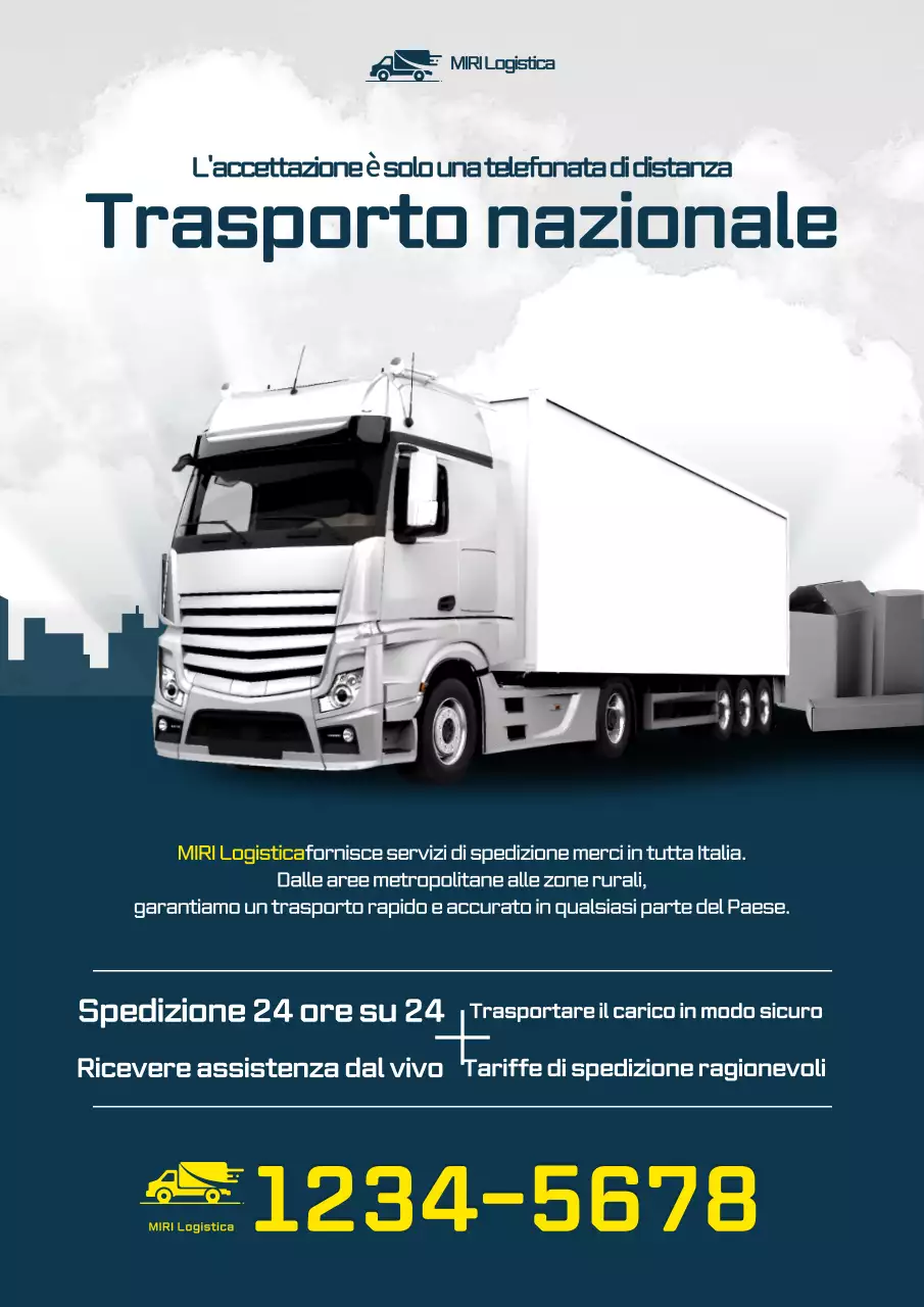 Pubblicità di Black Modern Logistics