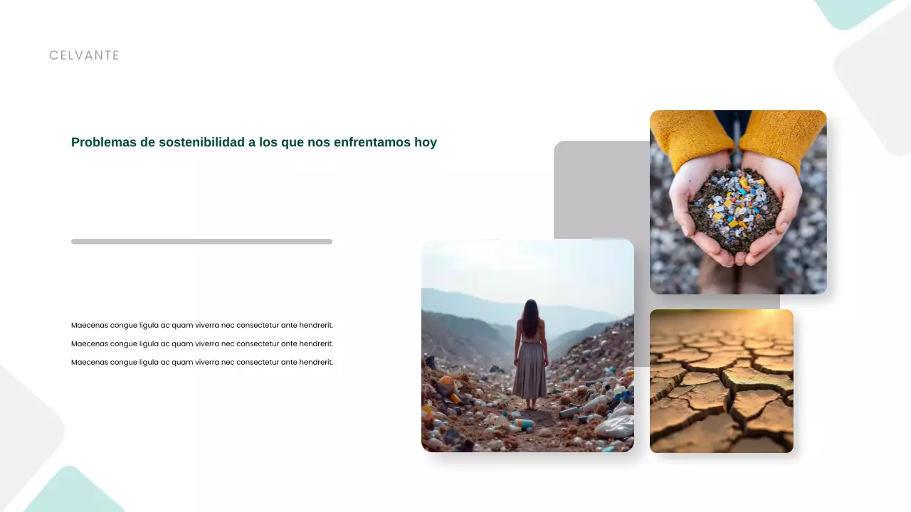 Presentación de promoción de la sostenibilidad moderna y ecológica