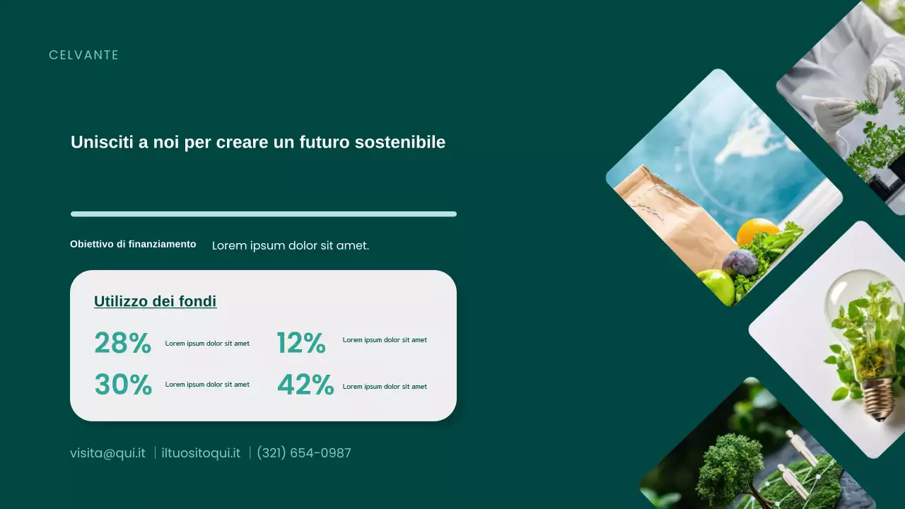 Presentazione sulla promozione della sostenibilità moderna e verde