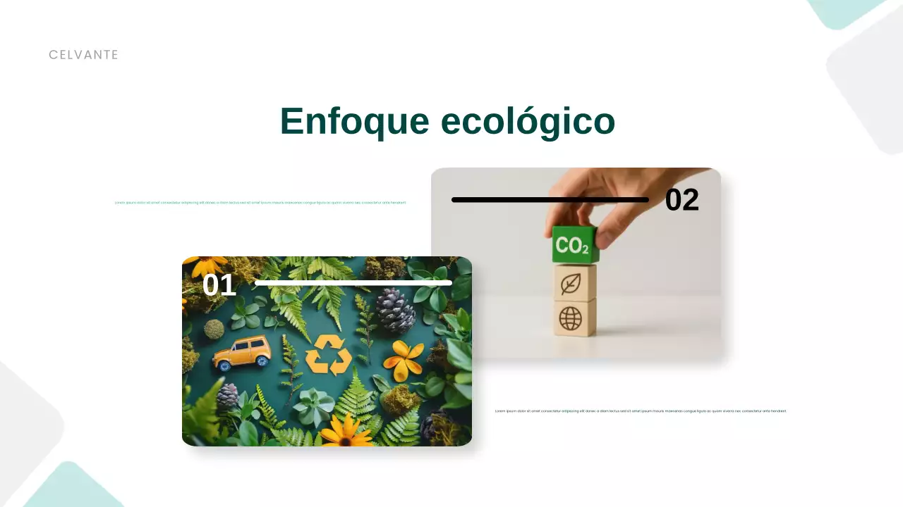 Presentación de promoción de la sostenibilidad moderna y ecológica
