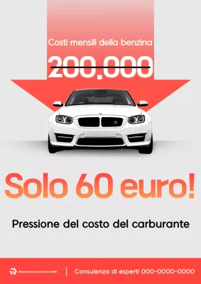 pubblicità di auto moderna rossa